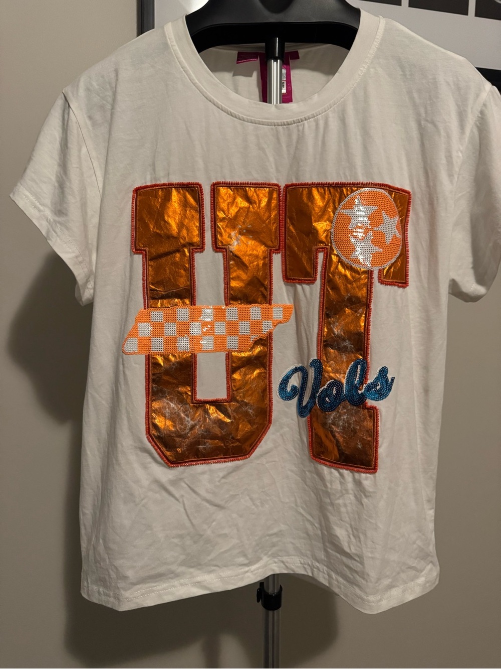 Queen of Sparkles Tennessee Icon Words Metallic Tee
